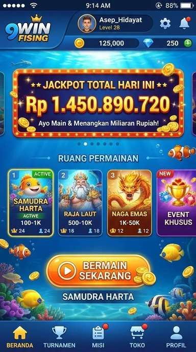 9win — layar beranda